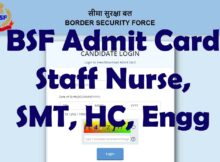 BSF Exam Admit Card 2024 (Out) rectt.bsf.gov.in