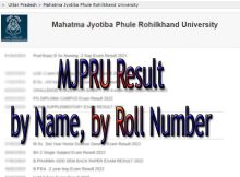 MJPRU Result 2024 Name Wise by Roll Number (Regular, Improvement, Semester) UG PG LLB