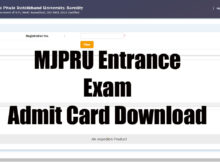 MJPRU Entrance Exam Admit Card 2024 Result Date, Answer Key LLB LLM MEd