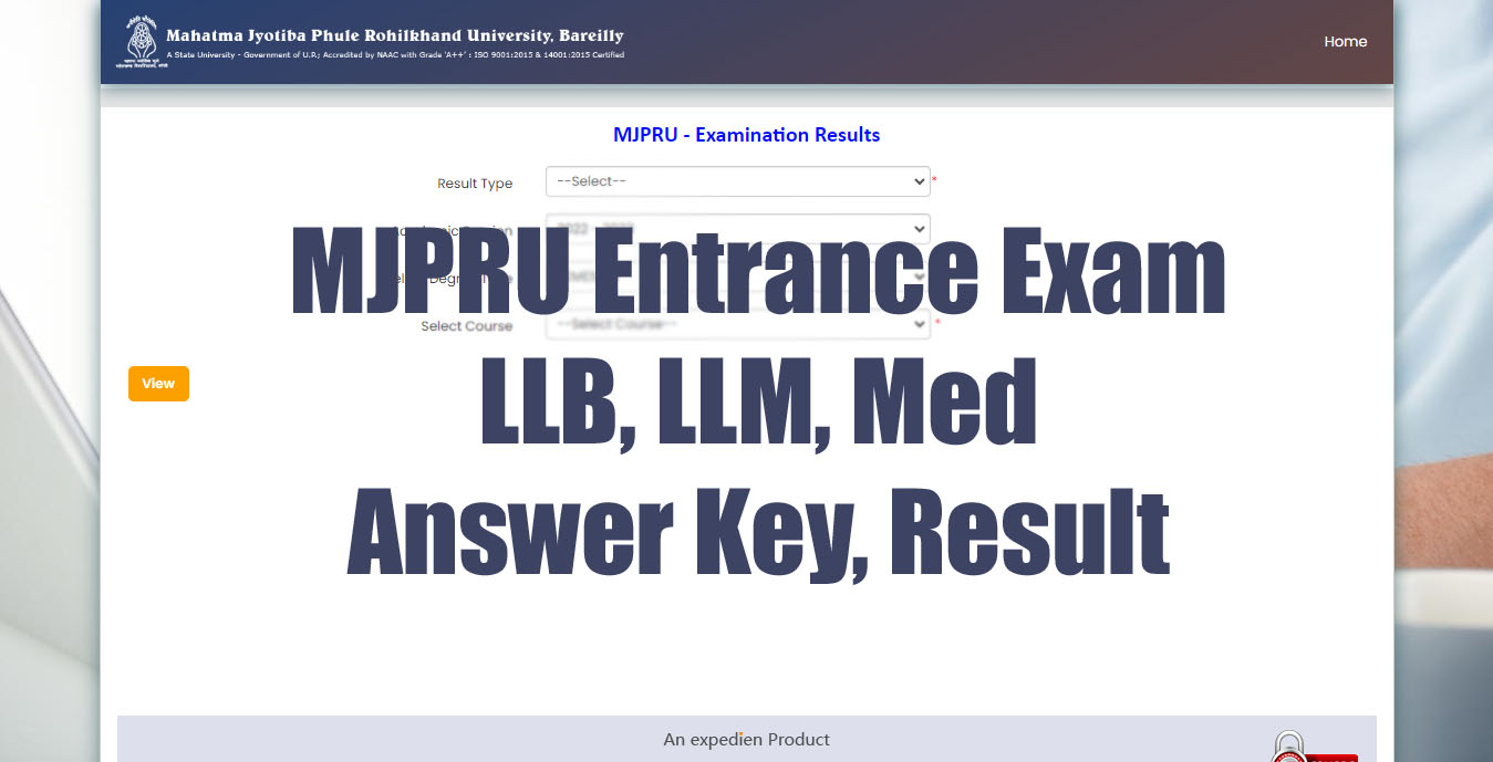 MJPRU Entrance Exam Answer Key 2024 Result Date LLB LLM MEd Counselling Schedule