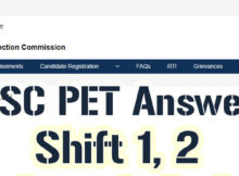 UPSSSC PET Answer Key 2024 Download Shift 1, Shift 2, Result Date upsssc.gov.in