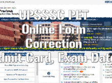 UPSSSC PET Online Form 2024 Correction Last Date Admit Card, Exam Date